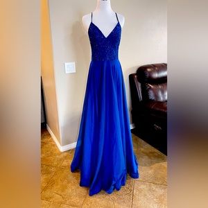 La Femme marine blue dress